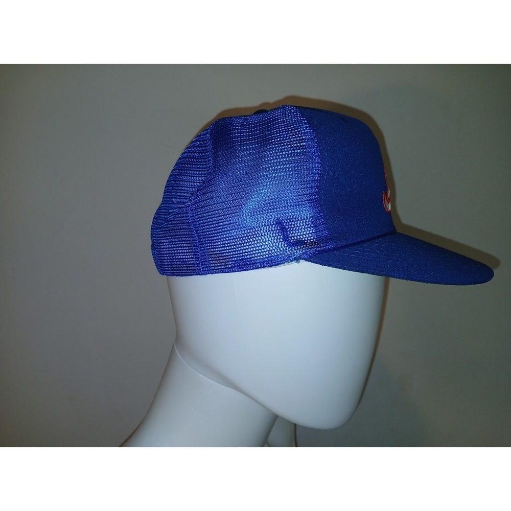VTG Atlanta Braves Sports Specialties Hat Cap Snapback Mens Large Blue Trucker - Picture 2 of 6
